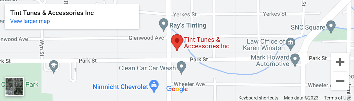 A map of the location of tint tunes & accessories inc.